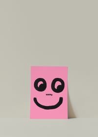 Image 1 of Postkarte - HAPPY Face / Pink