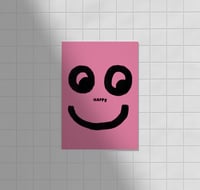 Image 2 of Postkarte - HAPPY Face / Pink