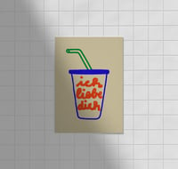 Image 2 of Postkarte -  ich liebe dich / Beige