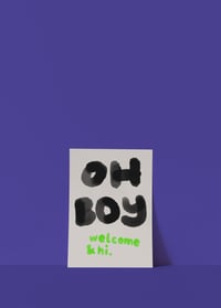 Image 2 of Postkarte - OH BOY welcome & hi
