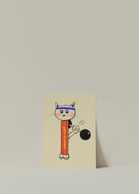 Postkarte - SPORTY CAT - super stark