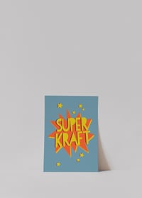 Image 2 of Postkarte - SUPERKRAFT / Blau