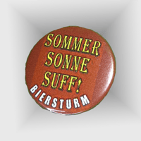 Button "Sommer Sonne Suff" - Weinrot