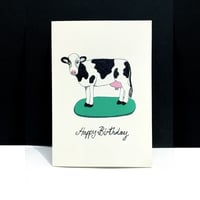 Image 1 of Cow Happy Birthday Card 