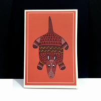 Image 1 of Armadillo Mexican Ornament Card