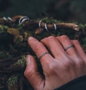 Braided silver ring 