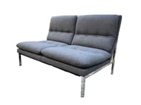 Image 8 of Chauffeuse grise années 70 / banquette