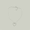 Collier cœur argenté