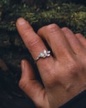 Labradorite leaf ring