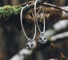 Owl hoop earrings 