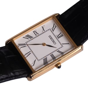 seiko roman numeral tank