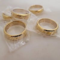 Image 4 of Laser Engravable Steel Rings with Crystal stone for Necklace - GOLD Color