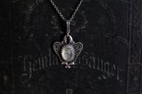 Image 1 of Tourmalated  Quartz Filigree Sterling Silver Gothic Victorian Handmade Necklace OOAK