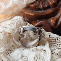 Image 2 of Victorian Sterling Silver Portrait Porcelain Ring Handmade OOAK