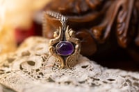 Image 3 of Warrior Angel Sterling Silver Brass Amethyst Pendant Handmade OOAK