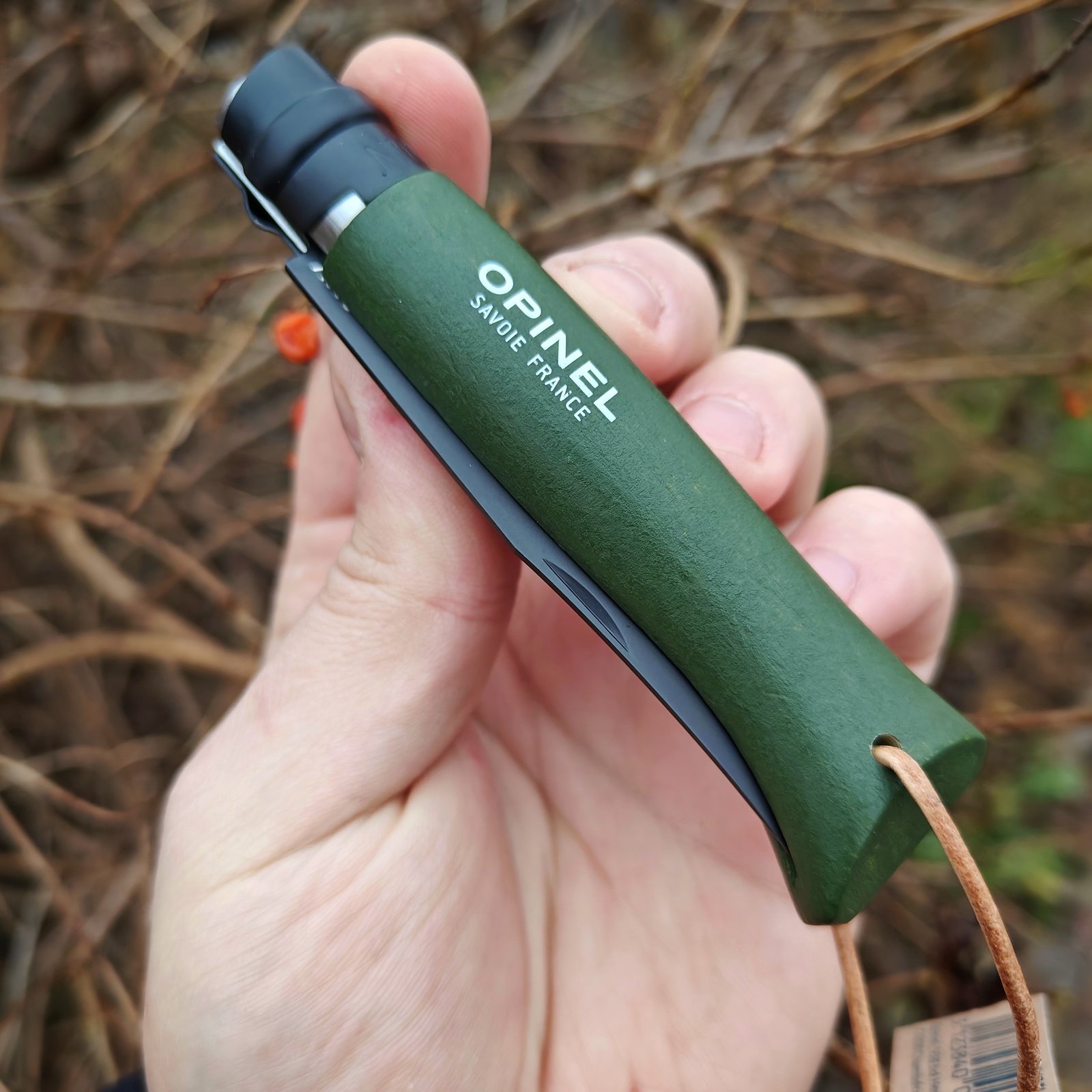 Opinel №8 S90V Ceracote 62-63 HRC Green Handle | TriangleTools