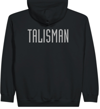 Image 2 of Talisman - Hoodie Text Logo print front/back (Black)