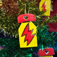 Image 1 of XxxMas Tree Ornaments - Poppers with 22Kt Gold