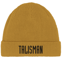 Image 2 of Talisman - Text logo Cotton Beanie black embroidery (multiple colors)