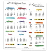 Image 6 of 2025 Mini Monthly Calendars Sticker Sheet  (24-026)