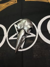 Image 1 of Raven Skull Hand Mirror