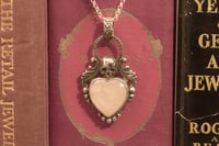 Image 2 of Dusk II Quartz Heart Skull Necklace OOAK