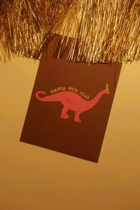 Image 3 of Postkarte - HAPPY NEW YEAR / Dinosaurier