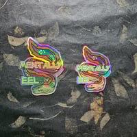 Image 3 of Mentally Eel - Holographic die-cut vinyl sticker