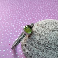 Image 1 of Peridot Silver Ring - one size L1/2 one size P