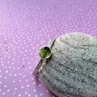 Image 2 of Peridot Silver Ring - one size L1/2 one size P