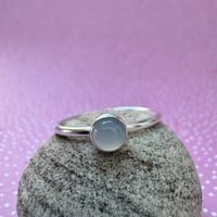 Image 1 of Silver Chalcedony Ring - size Q