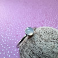 Image 3 of Silver Chalcedony Ring - size Q