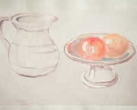 Image 1 of Piccolo monotipo su Carta - Natura morta con frutta n.39