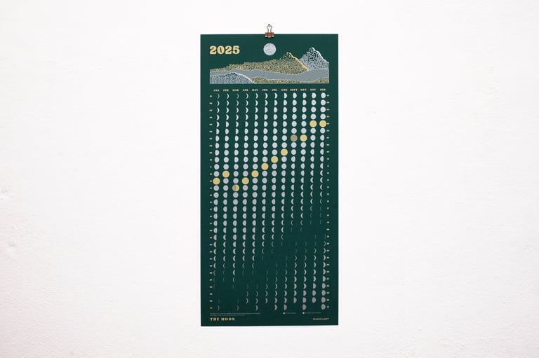 MOON CALENDAR 2025 – Forest Green Edition