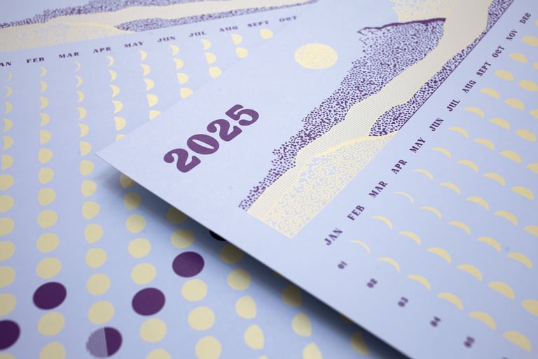 MOON CALENDAR 2025 – Ghost Dog Pigeon Blue Edition Image 3