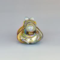 Image 6 of LG. Little Streaky Multicolor Octopus - Flameworked Glass Sculpture Bead