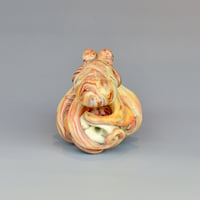 Image 3 of LG. Streaky Sedona Coral Octopus - Flameworked Glass Sculpture Bead