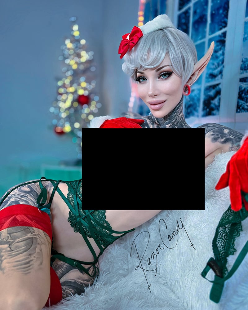 SANTA'S HELPER 8x10inch signed NSFW print