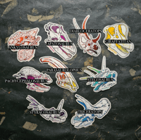 Image 2 of Dinosaur Skulls - Herbivores - High Quality Clear Vinyl Stickers - Choose Your Own!