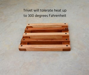 Image of Trivet made of Oak and Cherry, Cooling hot rack, Small Hot Plate, Wooden Ladder Accent Plate