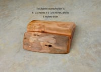 Image 3 of Cherry wood iPad Tablet Holder, Office essential Tablet stand, Country Decor Tablet Stand