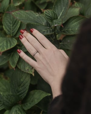 Image of Platinum 2mm horn texture ring