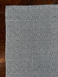 Image 3 of Cotton Towel in Twill Maze- Slate Blue- Reserved for Gabriella