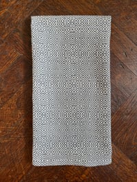 Image 1 of Cotton Towel in Twill Maze- Slate Blue- Reserved for Gabriella