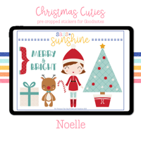Image 2 of Christmas Cuties - Noelle Digital Sticker Set