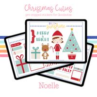 Image 1 of Christmas Cuties - Noelle Digital Sticker Set