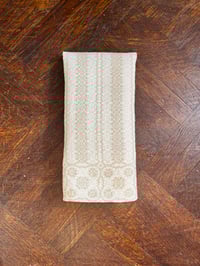 Image 1 of Mehitabel's Overshot Napkin in Hemp and Linen Long Table