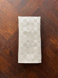 Image 1 of Mehitabel's Overshot Napkin in Hemp and Linen Long Table - B