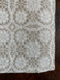 Image 2 of Mehitabel's Overshot Napkin in Hemp and Linen Long Table - B