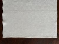Image 4 of Mehitabel's Overshot Napkin in Hemp and Linen Long Table - White on White